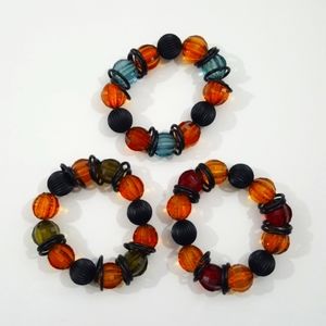 Women Beautiful 3pc Stretchy bead Bracelet Set